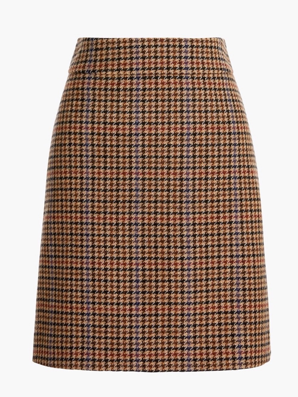 J CREW Wool-blend mini skirt in houndstooth Size 14